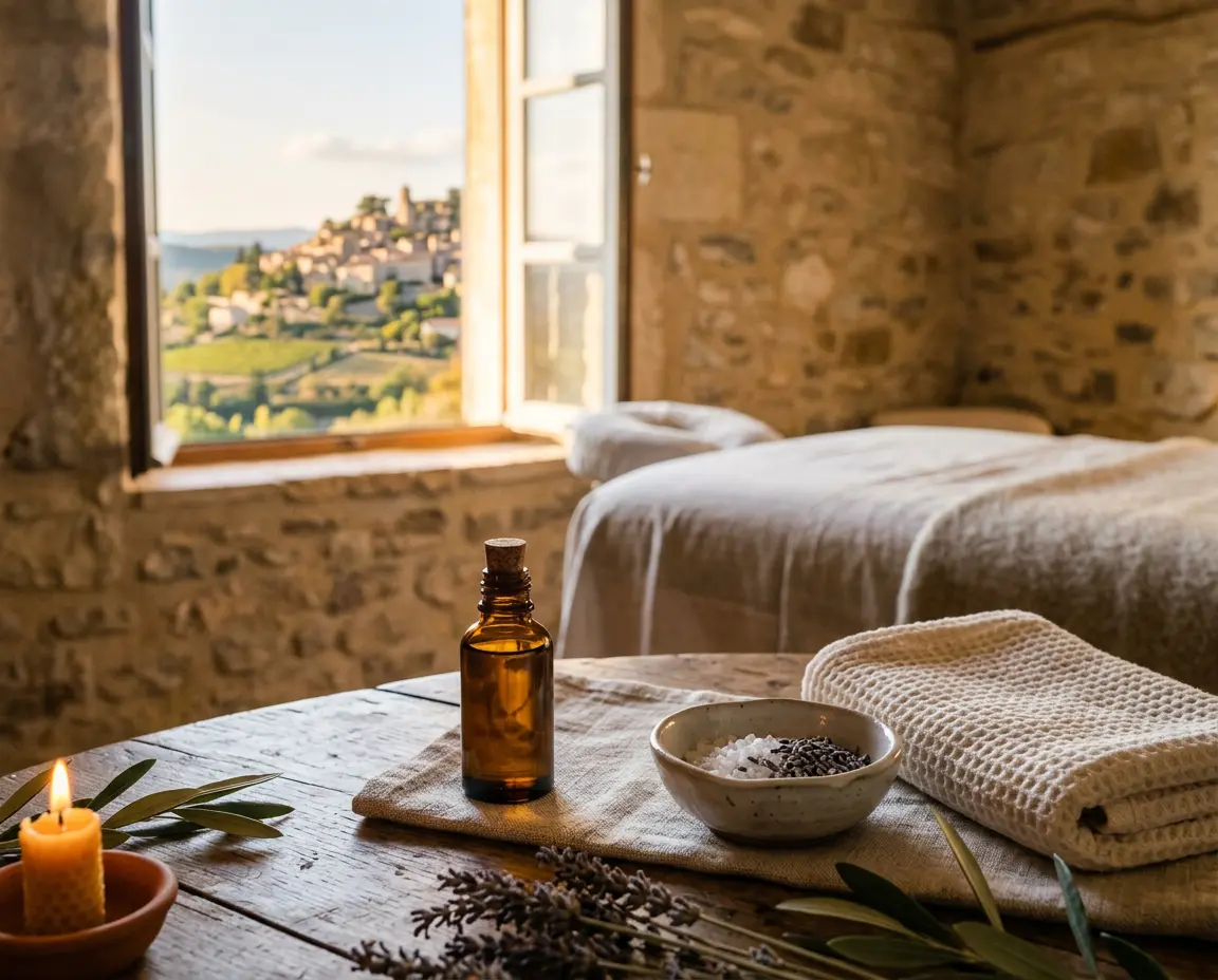 Table de massage dans le Luberon